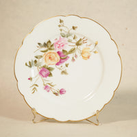 Assiettes Fleurs dessert - vintage peinte à la main