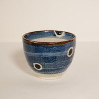 Bol japonais blanc avec cercle bleu