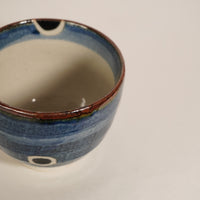 Bol japonais blanc avec cercle bleu