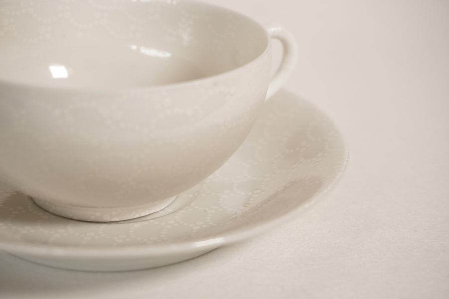 Tasse et soucoupe Hakuji Komon Japonaise