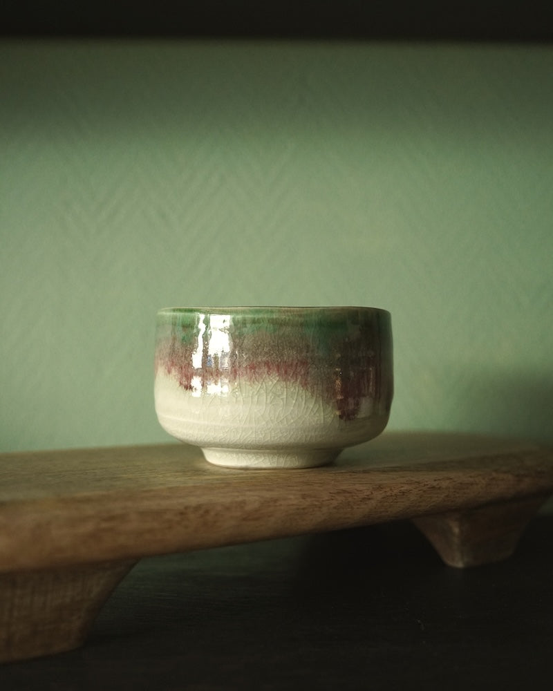 Bol Matcha rouge vert blanc