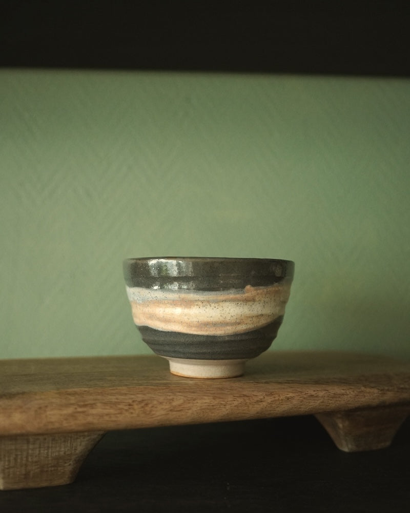 Petit bol bord gris rose