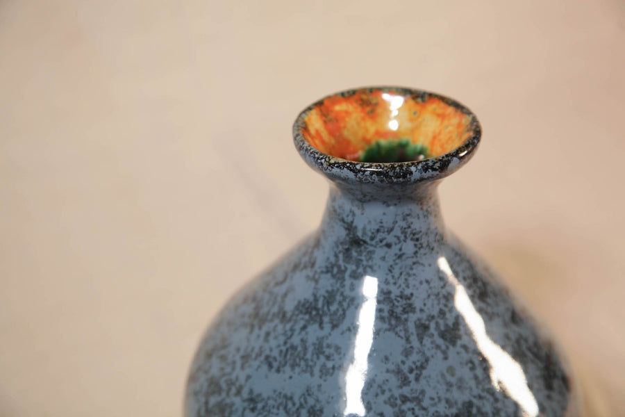 Vase bleu stone  tacheté - collection "Céramique de l'Est de L'UE"