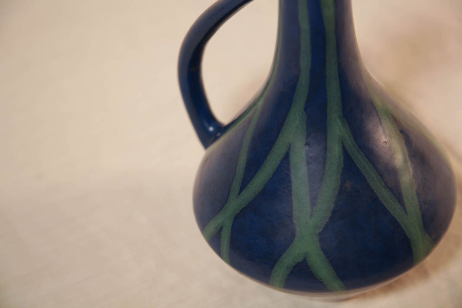 Vase carafe bleu vert - collection "Céramique de l'Est de L'UE"
