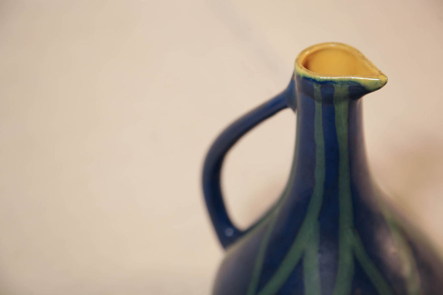 Vase carafe bleu vert - collection "Céramique de l'Est de L'UE"